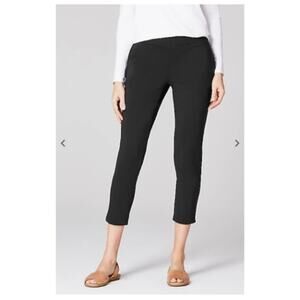 J. Jill Women Black Pima Cotton Soft Stylish Capri Stretchy Casual Leggings | MP